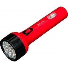 Фонарь аккумуляторный ручной 9+3LED 0,7W со встроенной вилкой для зарядки, красный, TL042 12957