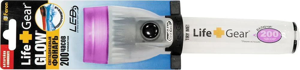 Фонарь 2 Leds розовый 3*LR44, TL021 12949