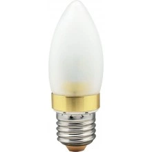 Лампа светодиодная, 6LED(3.5W) 230V E27 2700K матовая золото, LB-70 25305