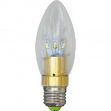Лампа светодиодная, 6LED(3.5W) 230V E27 4000K матовая золото, LB-70 25306