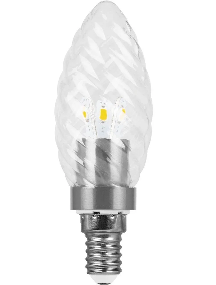 Лампа светодиодная, 6LED(3.5W) 230V E14 2700K матовая золото, LB-77 25350