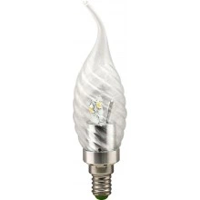 Лампа светодиодная, 6LED(3.5W) 230V E14 2700K хром, LB-78 25358