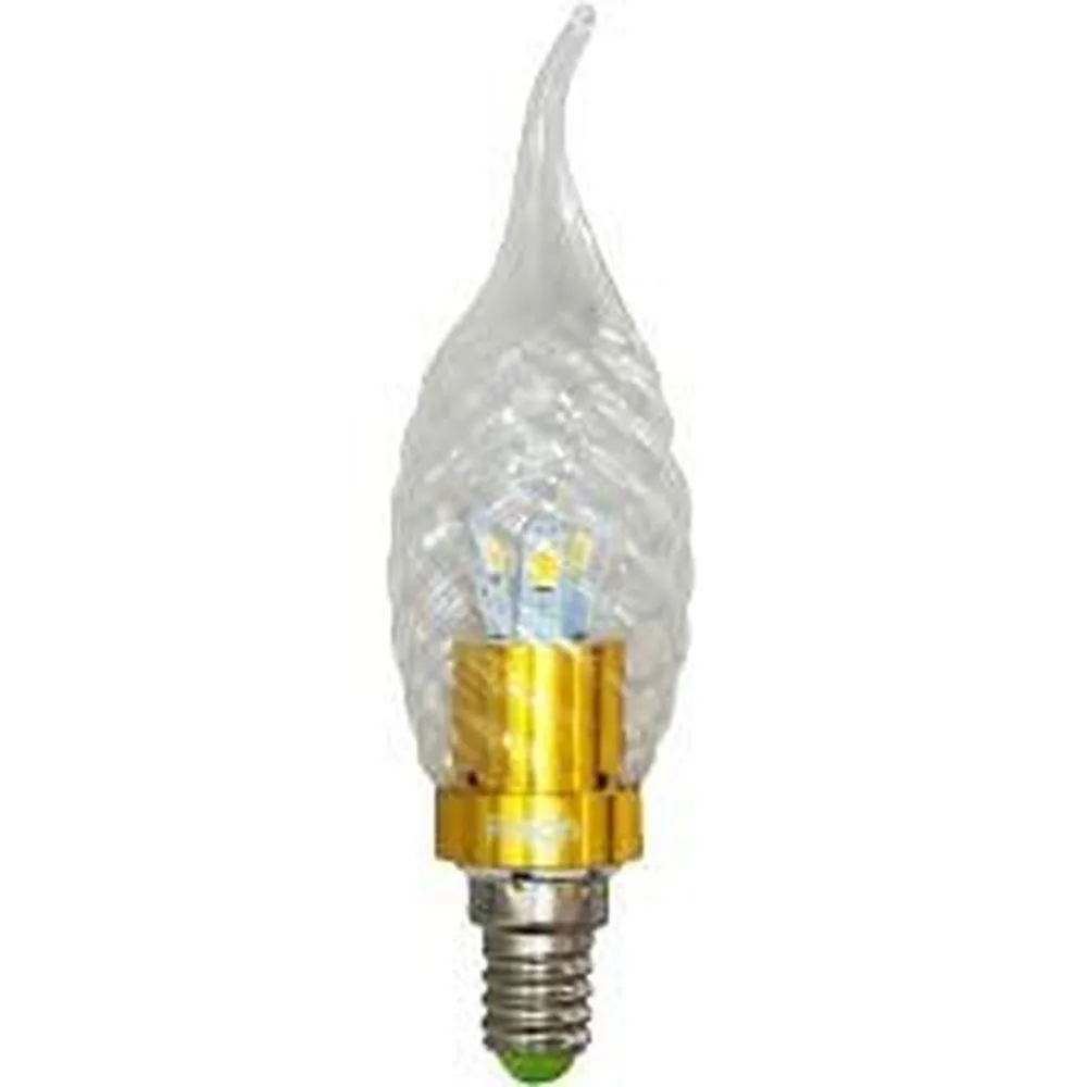 Лампа светодиодная, 6LED(3.5W) 230V E14 6400K золото, LB-78 25372