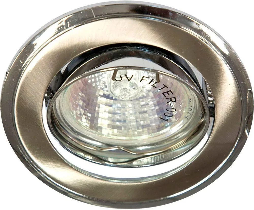 FERON Светильник встраиваемый 301T-MR16 потолочный MR16 G5.3 титан-хром 17535 FERON Светильник встраиваемый 301T-MR16 потолочный MR16 G5.3 титан-хром 17535