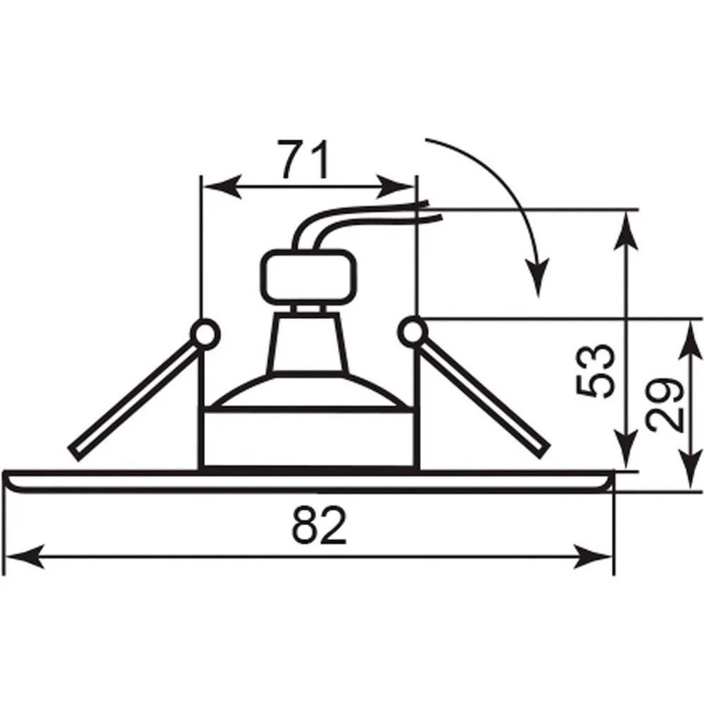 FERON Светильник встраиваемый 301T-MR16 потолочный MR16 G5.3 черный-золото 17536 FERON Светильник встраиваемый 301T-MR16 потолочный MR16 G5.3 черный-золото 17536