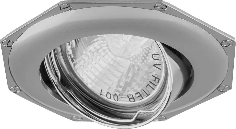 Светильник встраиваемый FERON 305T-MR16 потолочный MR16 G5.3 серый-хром 17569