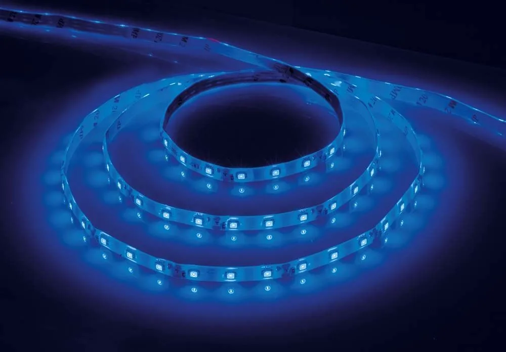 Лента светодиодная, 60SMD(3528)/m 4.8W/m 12V 1m синий на белом c драйвером, LS604 Артикул 27699