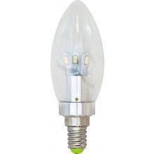 Лампа светодиодная, 6LED(3.5W) 230V E14 4000K хром, LB-70 25252