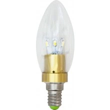 Лампа светодиодная, 6LED(3.5W) 230V E14 2700K золото, LB-70 25254