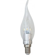 Лампа светодиодная, 6LED(3.5W) 230V E14 6400K хром, LB-71 25259