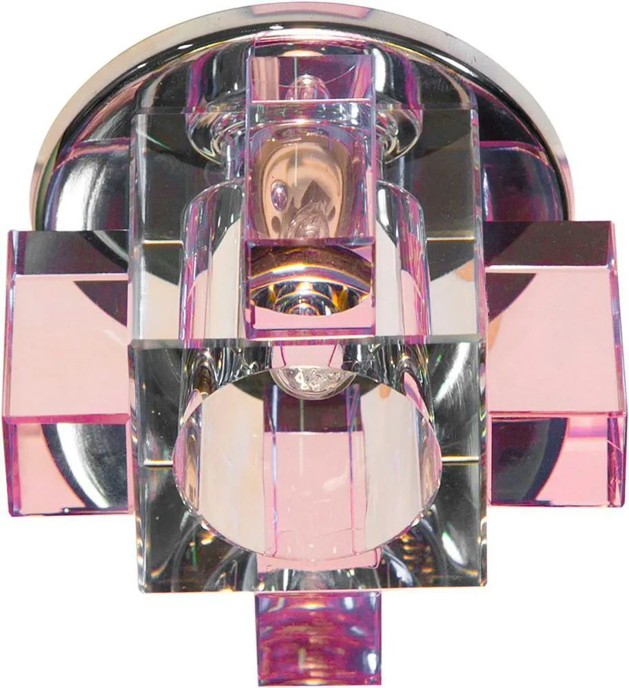 Светильник встраиваемый FERON C1037P потолочный JCD G9 прозрачно-розовый 19993