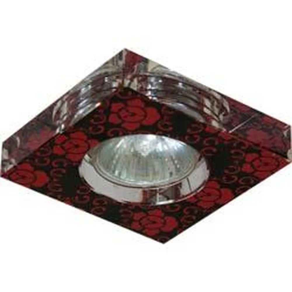 FERON Светильник потолочный, MR16 G5.3 черный фон - красный рисунок, CD6036 13007 FERON Светильник потолочный, MR16 G5.3 черный фон - красный рисунок, CD6036 13007