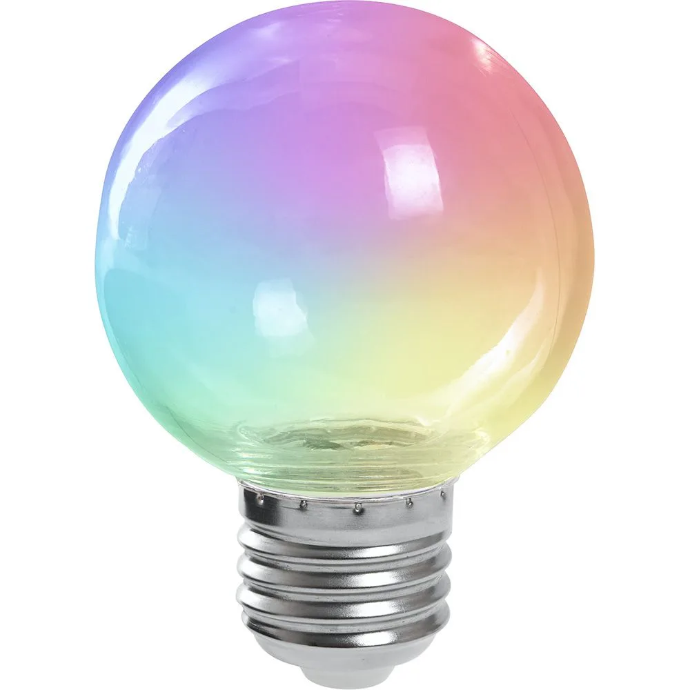 FERON Лампа светодиодная LB-371 Шар прозрачный E27 3W RGB быстрая смена цвета 38130 FERON Лампа светодиодная LB-371 Шар прозрачный E27 3W RGB быстрая смена цвета 38130