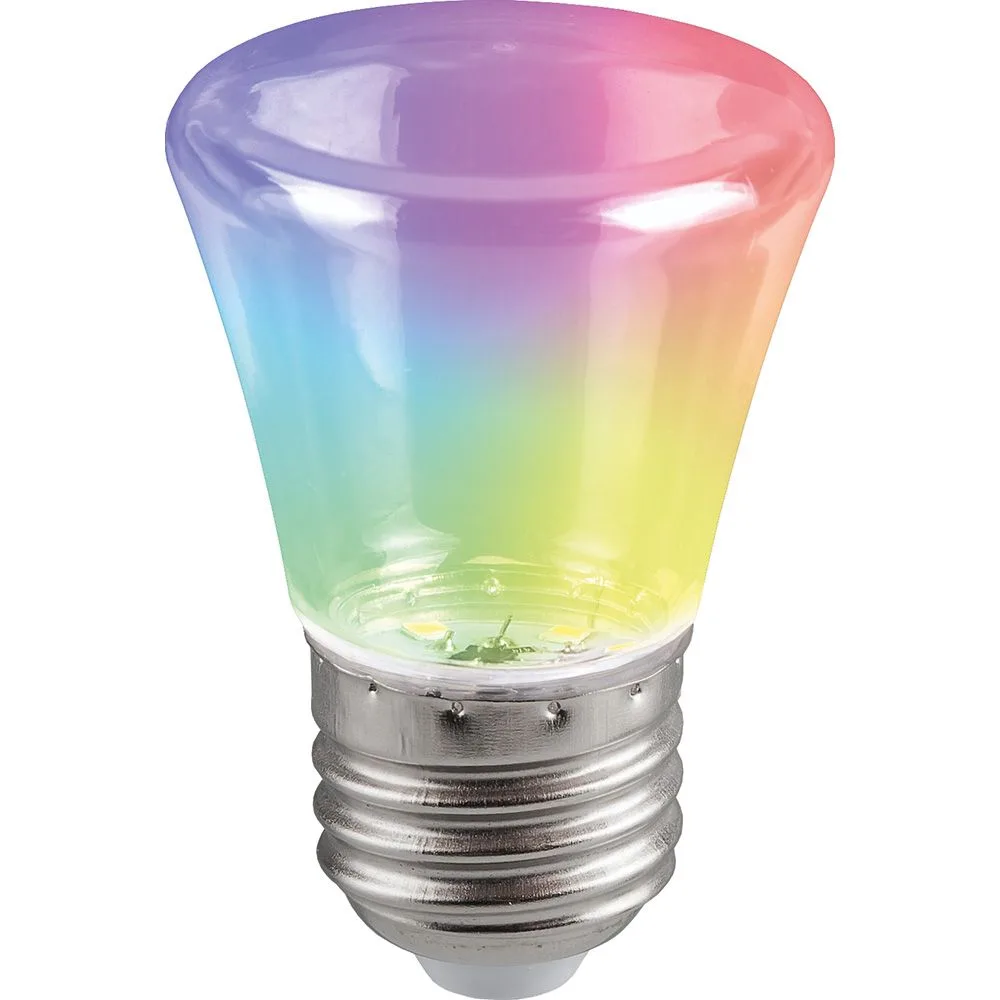 FERON Лампа светодиодная LB-372 Колокольчик прозрачный E27 1W RGB быстрая смена цвета 38131 FERON Лампа светодиодная LB-372 Колокольчик прозрачный E27 1W RGB быстрая смена цвета 38131