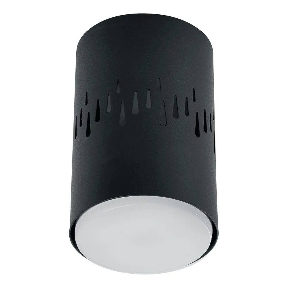 Светильник потолочный FERON HL350 12W, 230V, GX53 и подсветка 1W, 4000K, черный 41454