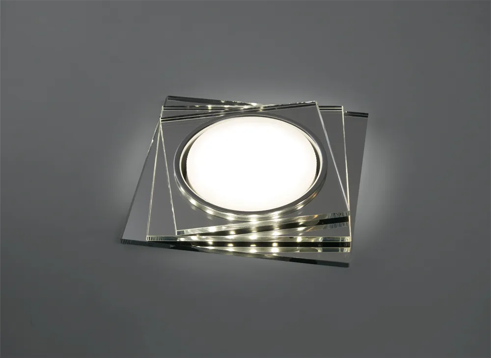 FERON Светильник встраиваемый с белой LED подсветкой CD5024 потолочный GX53 без лампы, прозрачный 40523 FERON Светильник встраиваемый с белой LED подсветкой CD5024 потолочный GX53 без лампы, прозрачный 40523