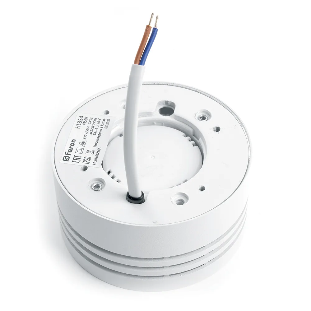 FERON Светильник потолочный HL354 12W, 230V, GX53, белый 41505 FERON Светильник потолочный HL354 12W, 230V, GX53, белый 41505
