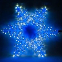 Световая фигура 230V, дюралайт 12 м 24 LED/м (синий+белый), шнур 1,6м IP44, 80*80 см, LT064 артикул 26953