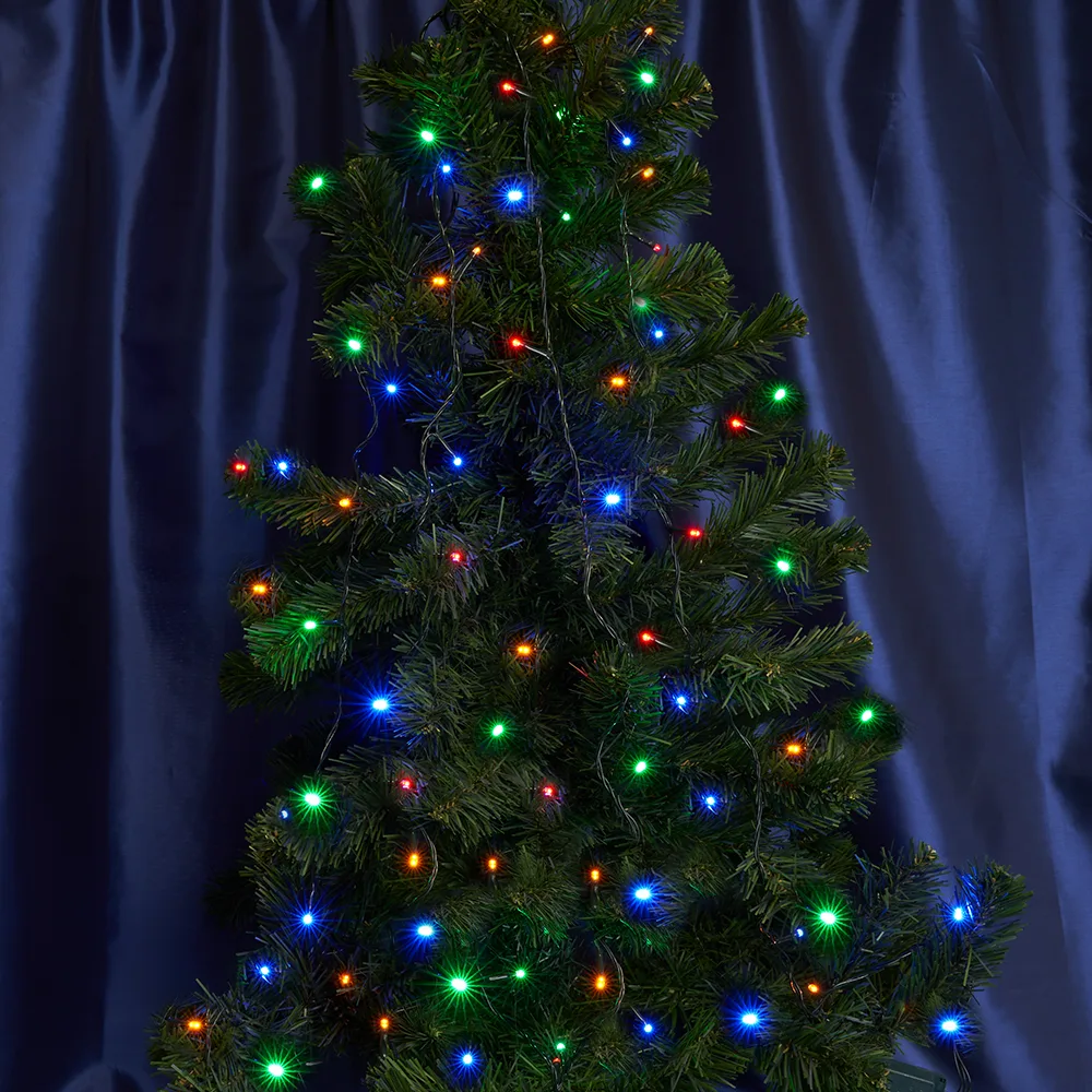 CL43 Гирлянда линейная,  200 LED мультиколор, статичная, 20 м +1.5м, черный шнур