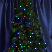 CL43 Гирлянда линейная,  200 LED мультиколор, статичная, 20 м +1.5м, черный шнур