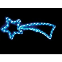 Световая фигура 230V 4м LED белый+синий, 24 LED/1м, 9.6W, 20mA, с контроллером, IP 44, шнур 1,5м х1мм, LT009 артикул 26707