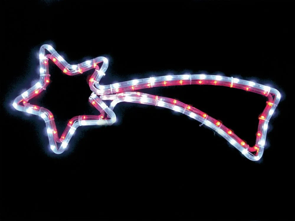 Световая фигура 230V 4м LED белый+красный, 24 LED/1м, 9.6W, 20mA,  с  контроллером, IP 44, шнур 1,5м х1мм, LT009 артикул 26806