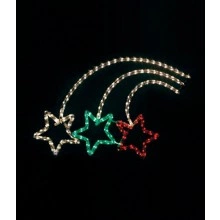 Световая фигура 230V 10м LED теплый белый+красный+зеленый, 24 LED/1м, 24W, 20mA, с контроллером, IP 44,шнур 1,5м х1мм, LT011 артикул 26709
