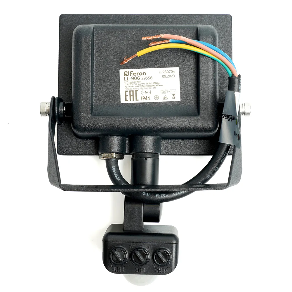 FERON Светодиодный прожектор с датчиком LL-906 IP44 20W 6400K 29556 FERON Светодиодный прожектор с датчиком LL-906 IP44 20W 6400K 29556