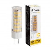 Лампа светодиодная FERON LB-433 G4 7W 175-265V 2700K 25863