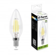 Лампа светодиодная диммируемая FERON LB-166 Свеча E14 7W 230V 4000K 25871