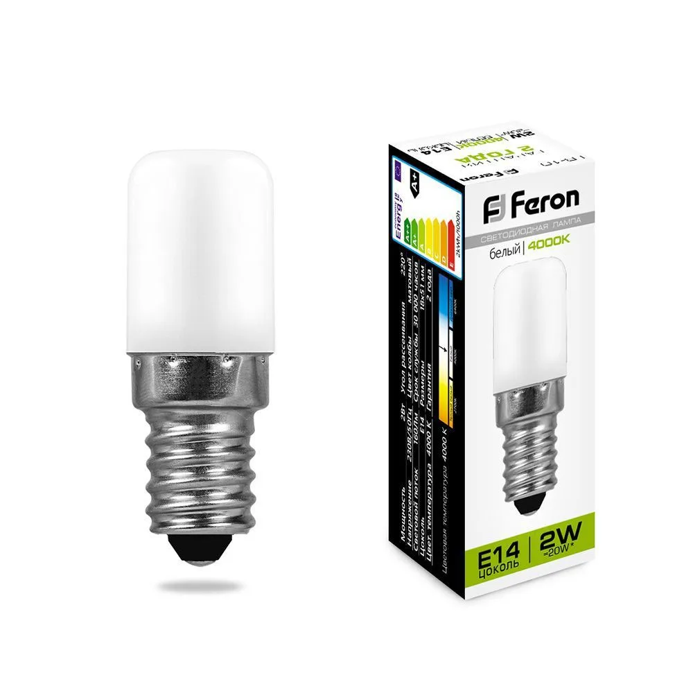 FERON Лампа светодиодная LB-10 E14 2W 230V 4000K 25897 FERON Лампа светодиодная LB-10 E14 2W 230V 4000K 25897