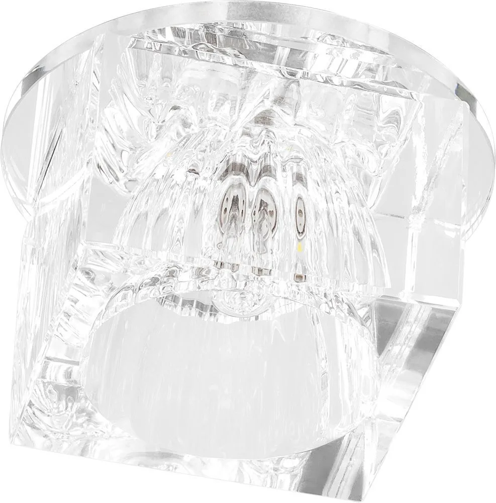 FERON Светильник встраиваемый с белой LED подсветкой JD37 потолочный JCD9 G9 прозрачный FERON Светильник встраиваемый с белой LED подсветкой JD37 потолочный JCD9 G9 прозрачный