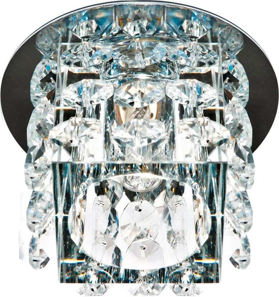 Светильник встраиваемый с белой LED подсветкой FERON JD58 потолочный JCD9 G9 прозрачный
