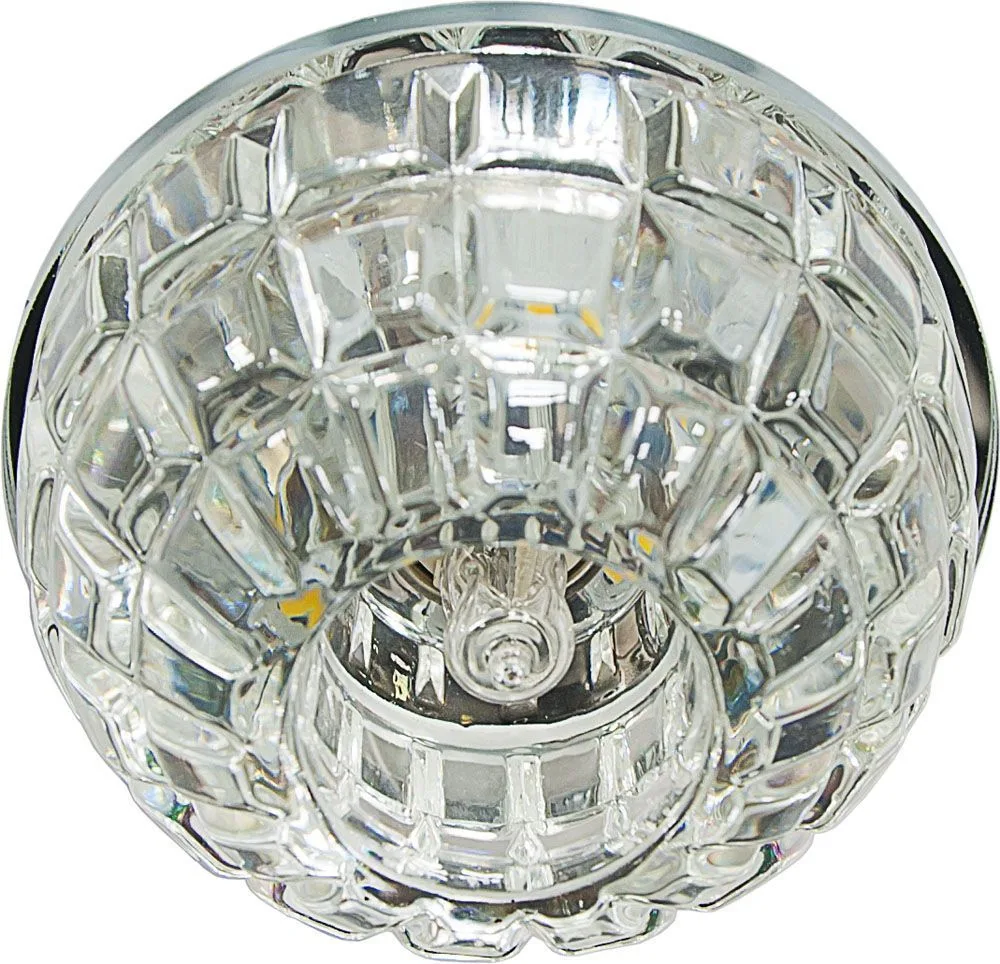 Светильник встраиваемый с белой LED подсветкой FERON JD87 потолочный JCD9 G9 прозрачный