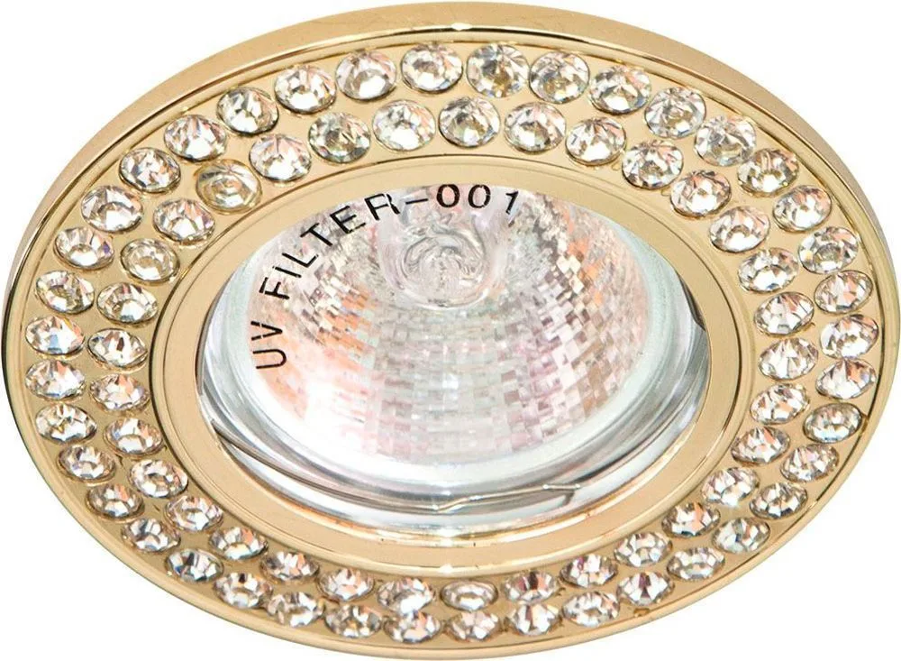Светильник встраиваемый FERON DL101-C потолочный MR16 G5.3 золотистый 28372