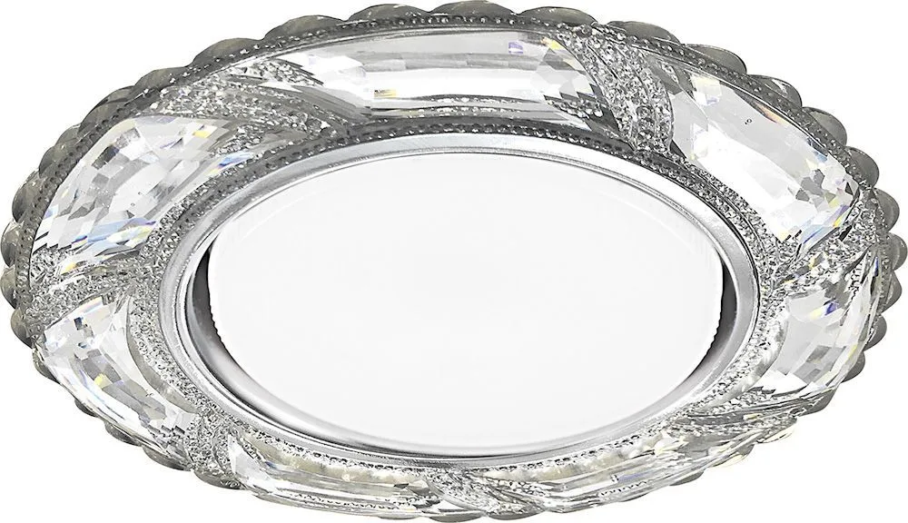 Светильник встраиваемый с белой LED подсветкой FERON CD4031 потолочный GX53 без лампы, прозрачный 32658