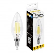 Лампа светодиодная FERON LB-73 Свеча E14 9W 230V 2700K 25956