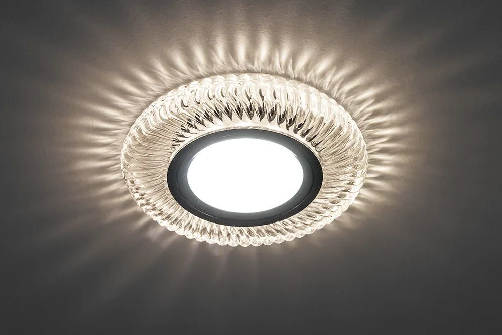 FERON Светильник встраиваемый с LED подсветкой CD988 потолочный MR16 G5.3 прозрачный FERON Светильник встраиваемый с LED подсветкой CD988 потолочный MR16 G5.3 прозрачный