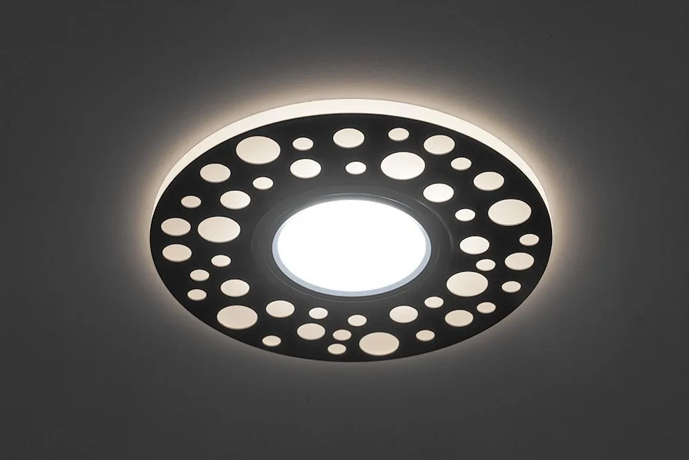 FERON Светильник встраиваемый с LED подсветкой CD989 потолочный MR16 G5.3 белый FERON Светильник встраиваемый с LED подсветкой CD989 потолочный MR16 G5.3 белый
