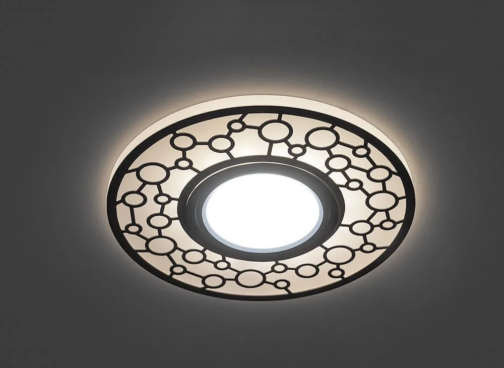 FERON Светильник встраиваемый с LED подсветкой CD990 потолочный MR16 G5.3 белый FERON Светильник встраиваемый с LED подсветкой CD990 потолочный MR16 G5.3 белый