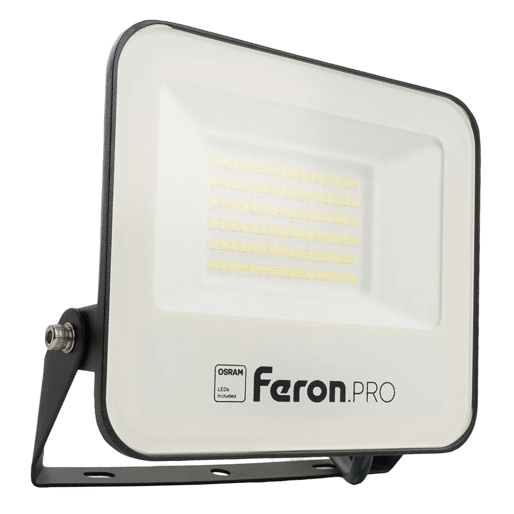 FERON Светодиодный прожектор Feron.PRO LL-1000 IP65 50W 6400K черный 41540 FERON Светодиодный прожектор Feron.PRO LL-1000 IP65 50W 6400K черный 41540