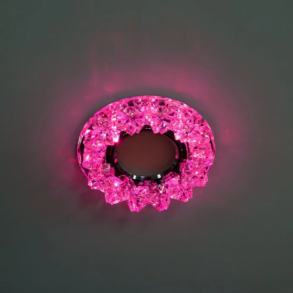 FERON Светильник встраиваемый с разноцветной LED подсветкой CD2542 MR16 прозрачный FERON Светильник встраиваемый с разноцветной LED подсветкой CD2542 MR16 прозрачный