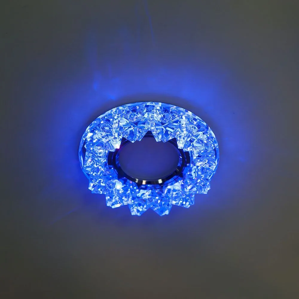 FERON Светильник встраиваемый с разноцветной LED подсветкой CD2542 MR16 прозрачный FERON Светильник встраиваемый с разноцветной LED подсветкой CD2542 MR16 прозрачный