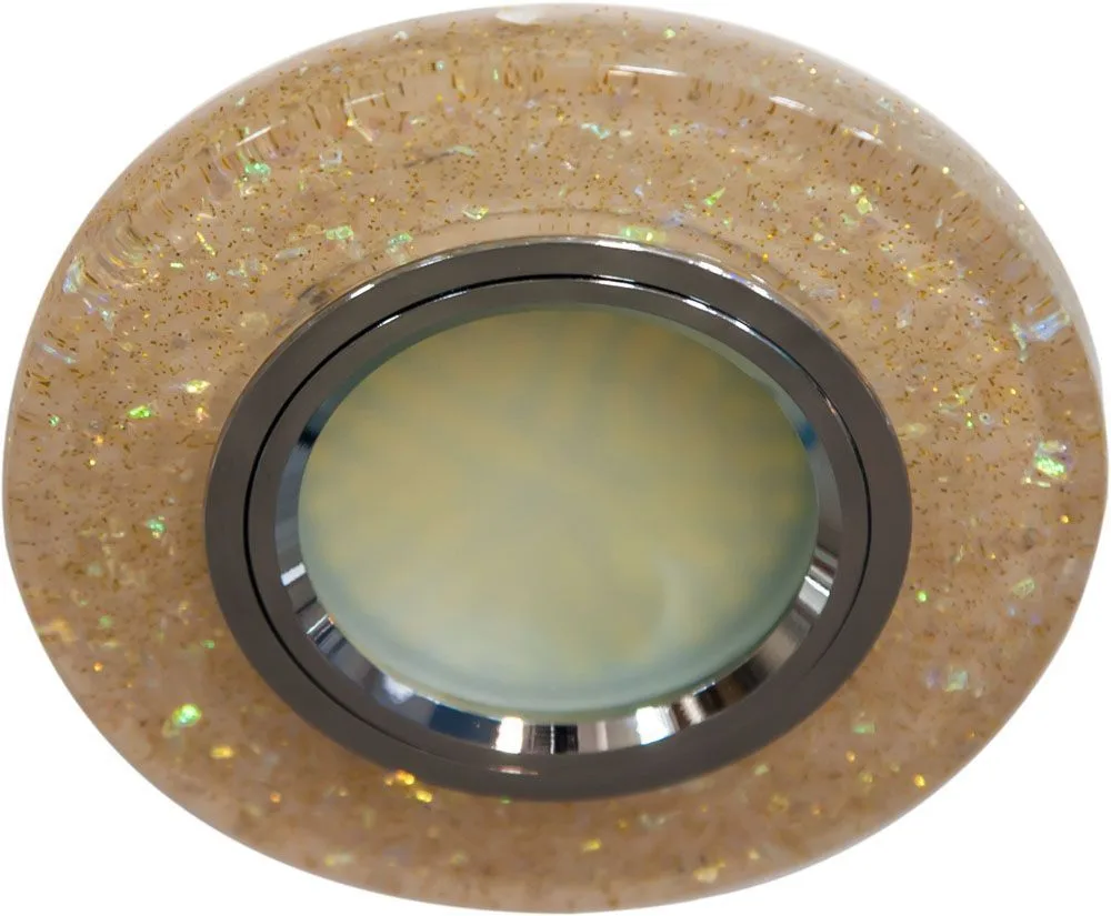 Светильник встраиваемый с белой LED подсветкой FERON 8585-2 потолочный MR16 G5.3 желтый
