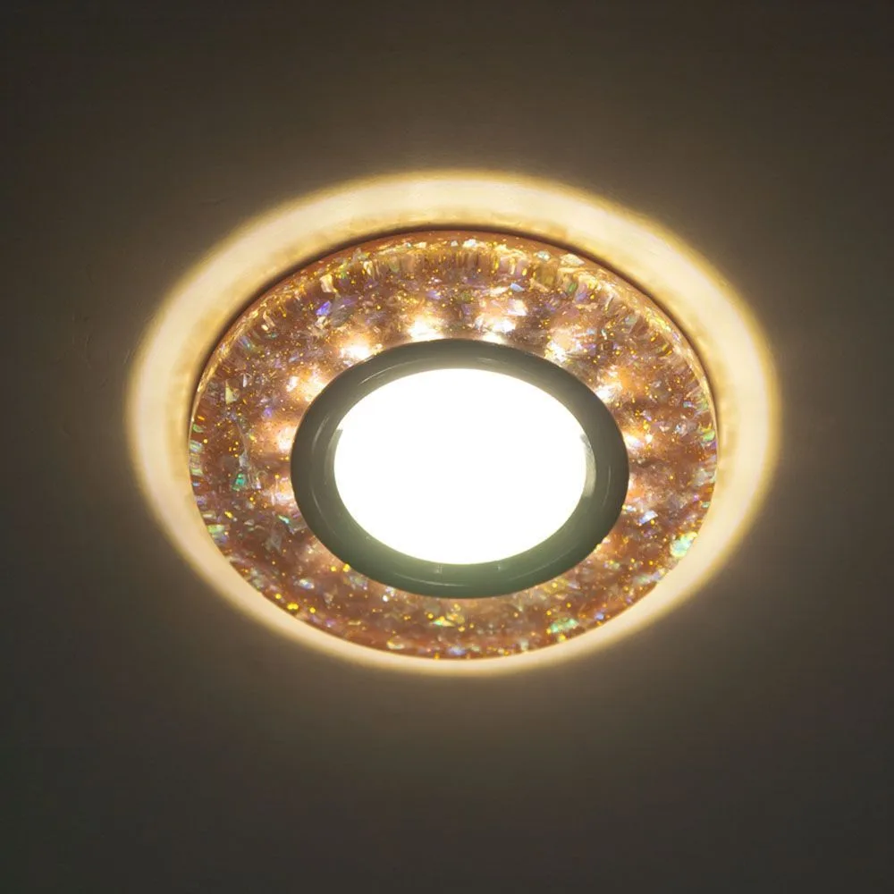 FERON Светильник встраиваемый с белой LED подсветкой 8585-2 потолочный MR16 G5.3 желтый FERON Светильник встраиваемый с белой LED подсветкой 8585-2 потолочный MR16 G5.3 желтый