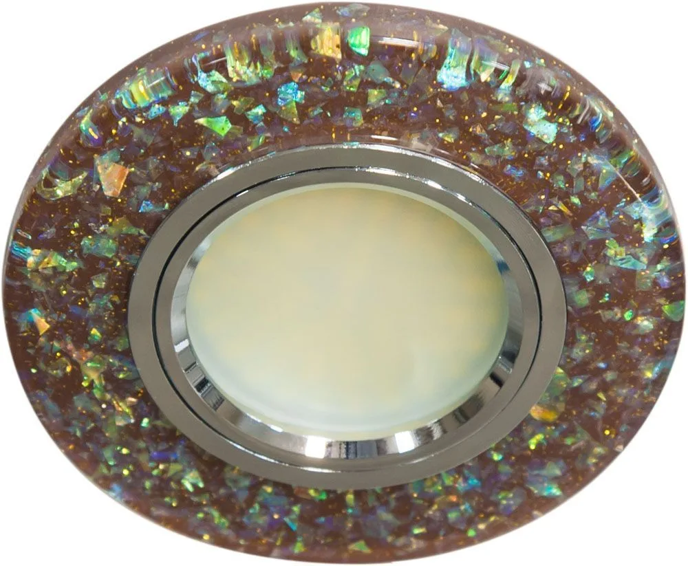 Светильник встраиваемый с белой LED подсветкой FERON 8585-2 потолочный MR16 G5.3 коричневый