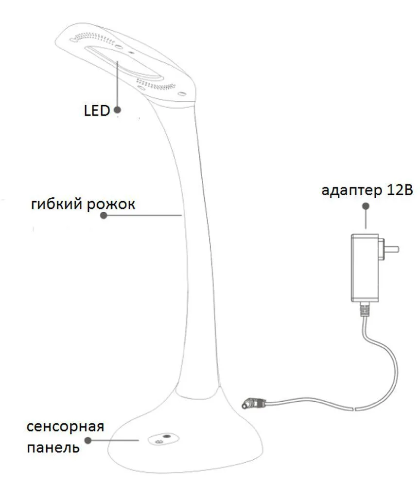 FERON Настольный светодиодный светильник DE1704 5,4W, розовый 24180 FERON Настольный светодиодный светильник DE1704 5,4W, розовый 24180