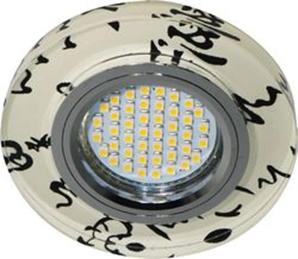 FERON Светильник встраиваемый с белой LED подсветкой 8445-2 потолочный MR16 G5.3 черно-белый FERON Светильник встраиваемый с белой LED подсветкой 8445-2 потолочный MR16 G5.3 черно-белый