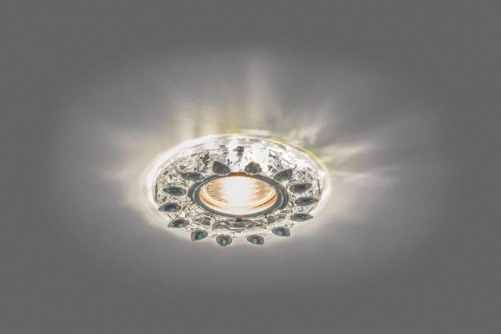 FERON Светильник встраиваемый с белой LED подсветкой CD55A потолочный MR16 G5.3 прозрачно-голубой FERON Светильник встраиваемый с белой LED подсветкой CD55A потолочный MR16 G5.3 прозрачно-голубой