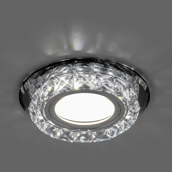FERON Светильник встраиваемый с белой LED подсветкой CD878 потолочный MR16 G5.3 прозрачный FERON Светильник встраиваемый с белой LED подсветкой CD878 потолочный MR16 G5.3 прозрачный